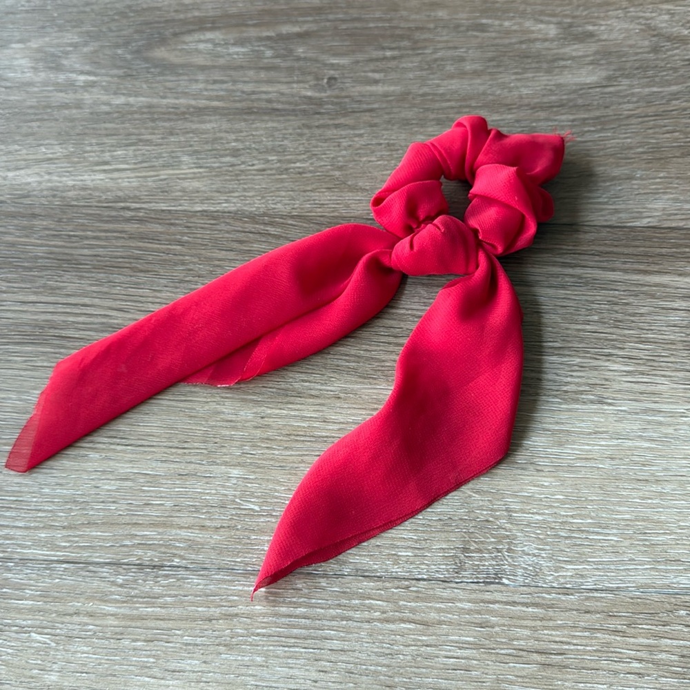 Red Satin-like Scrunchie